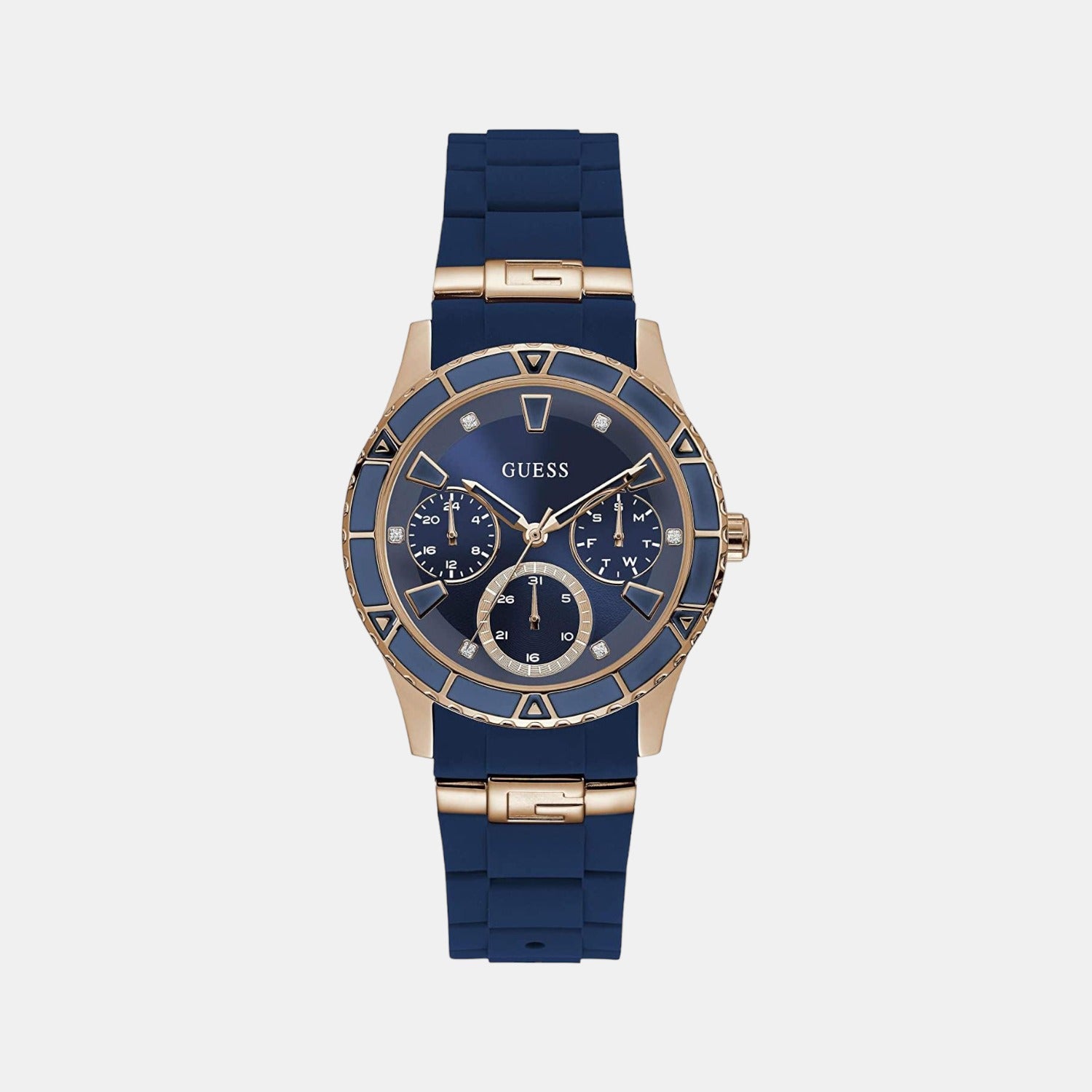 Guess Round Blue Chronograph watch