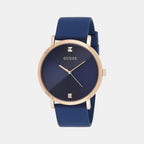 Guess Round Blue Analog watch