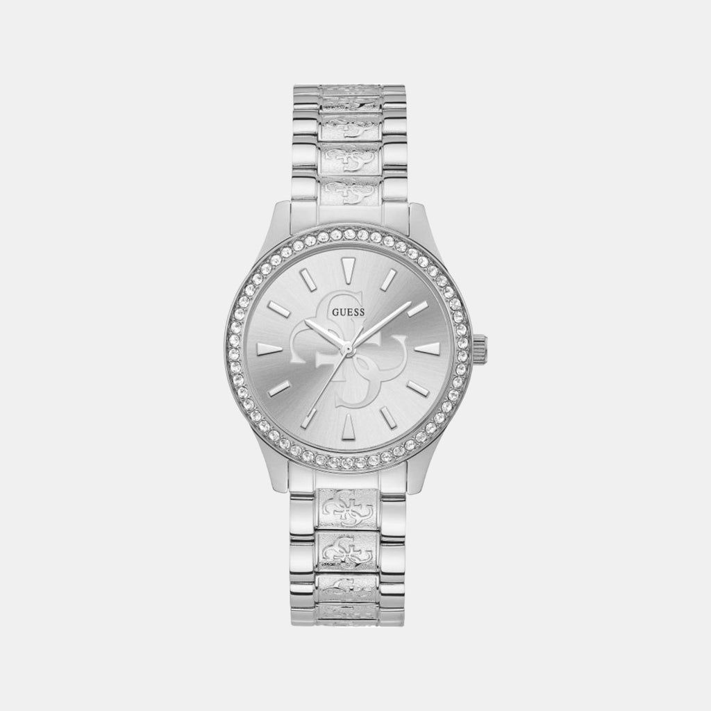 Guess Round Silver Analog watch