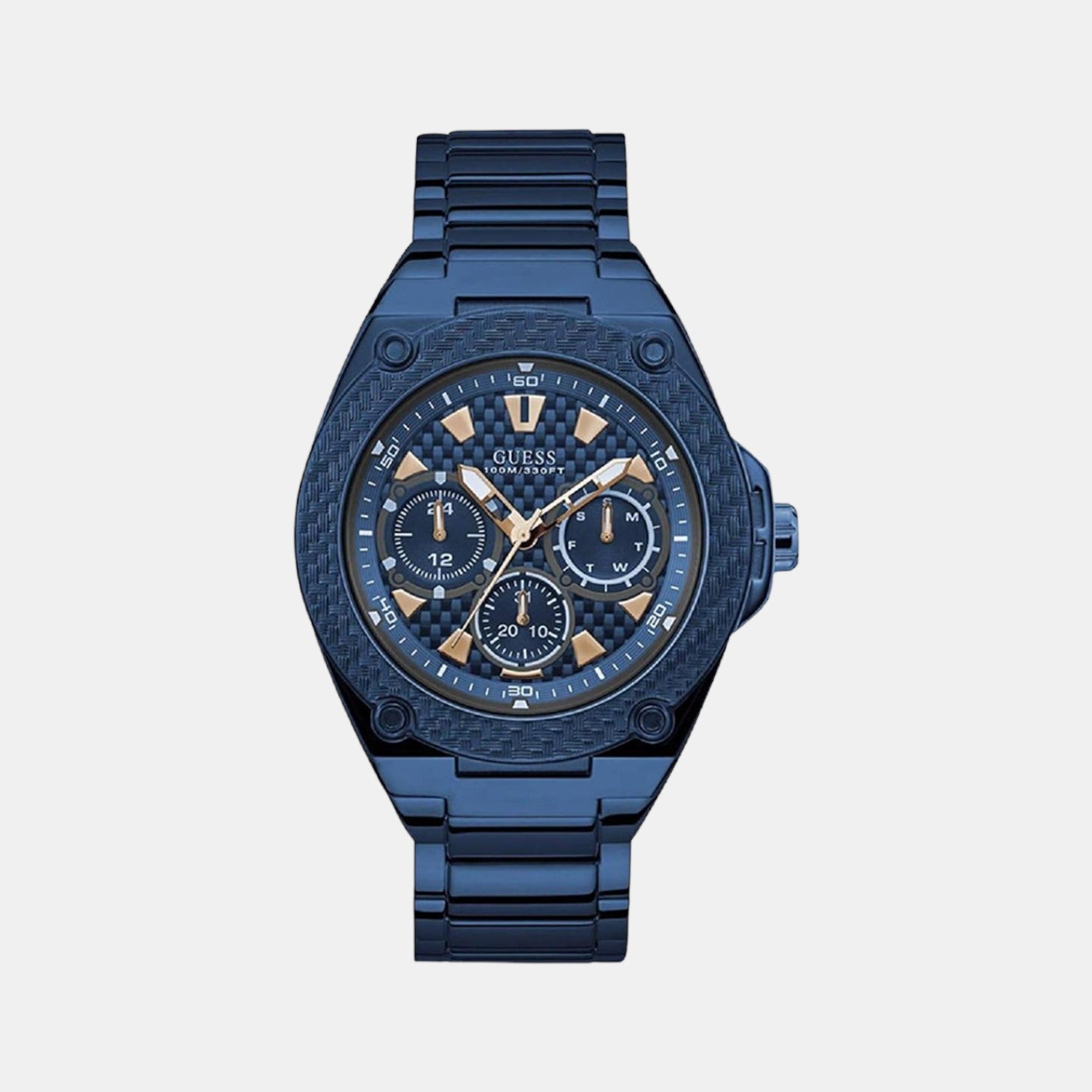 Guess Round Blue Chronograph watch