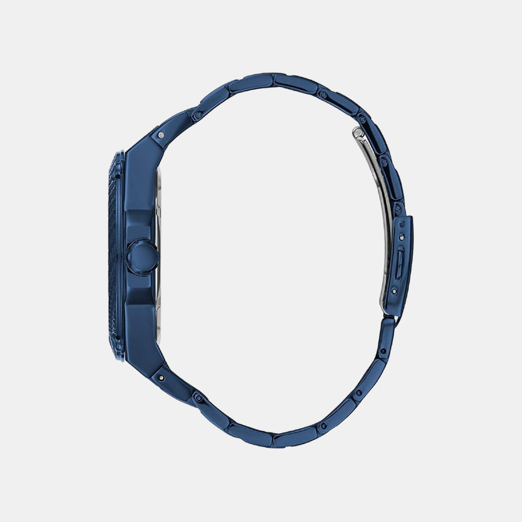 Guess Men Round Blue watch