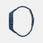 Guess Men Round Blue watch