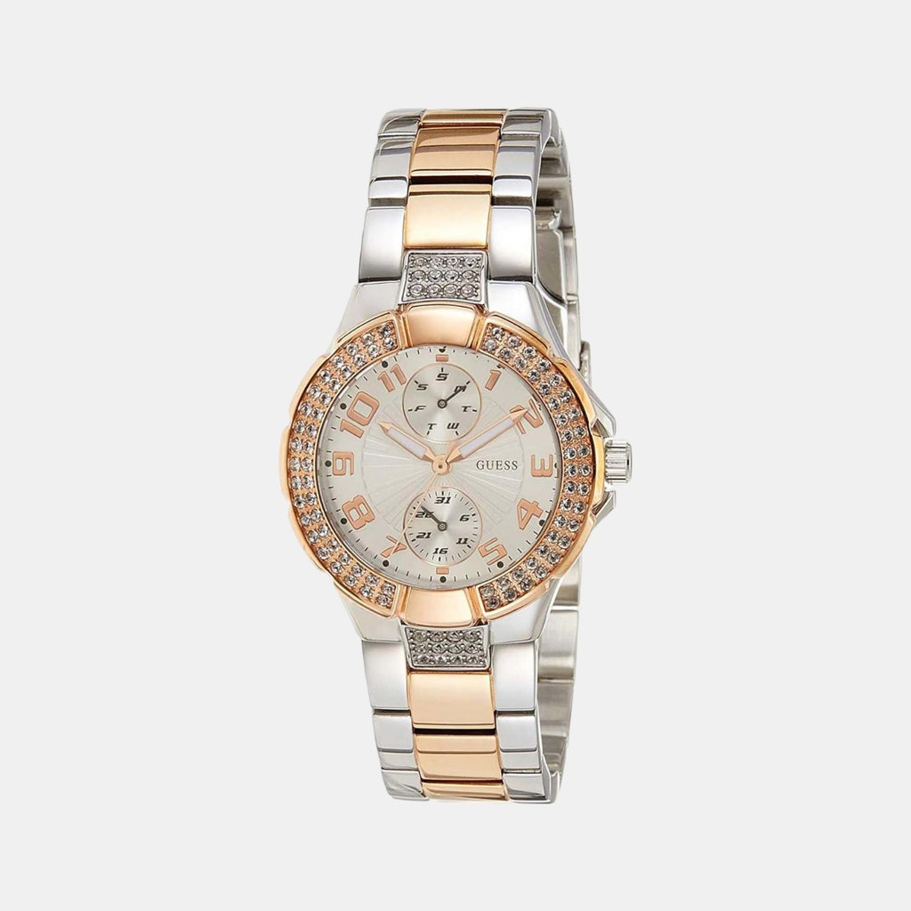 Guess Round Silver Analog watch