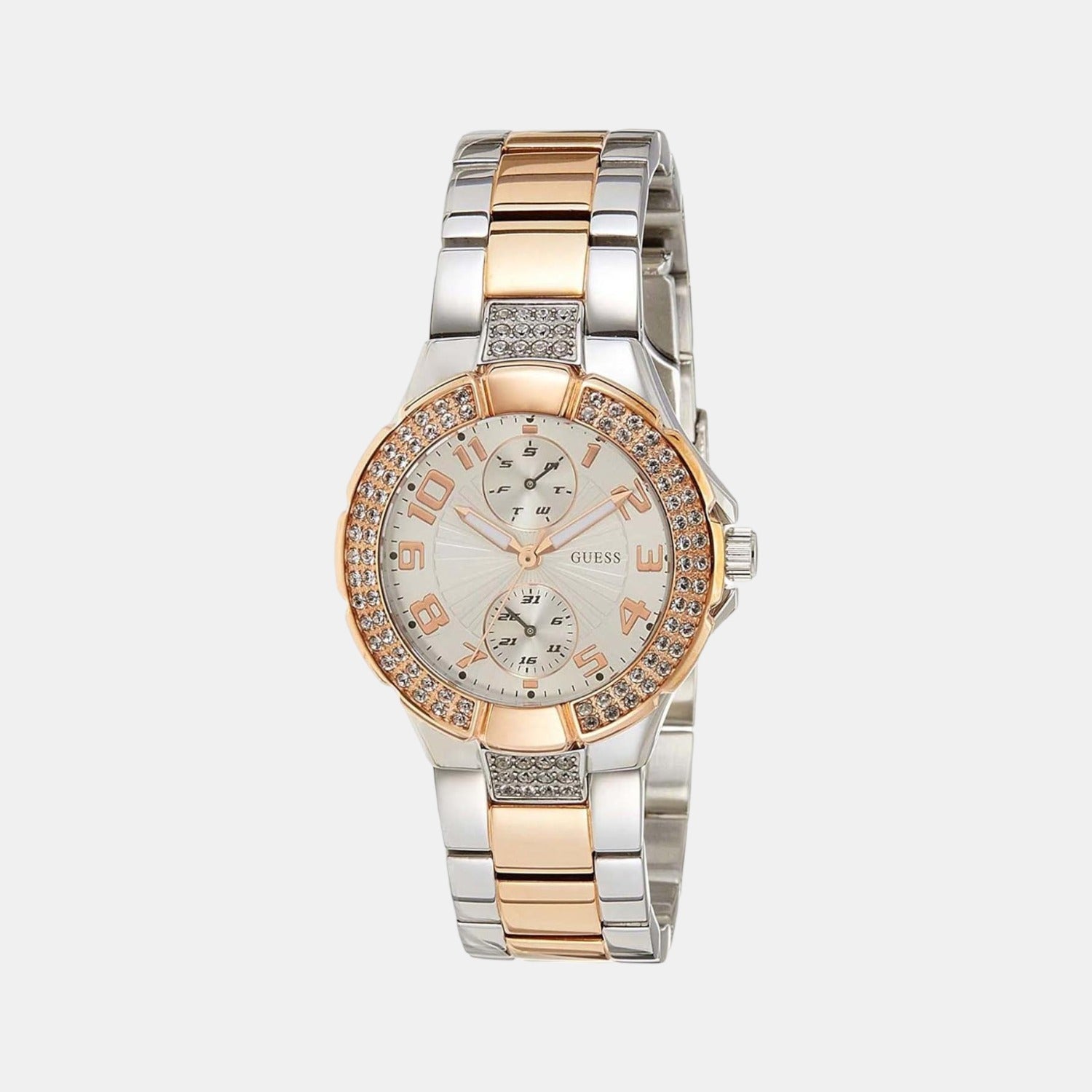 Guess Round Silver Analog watch