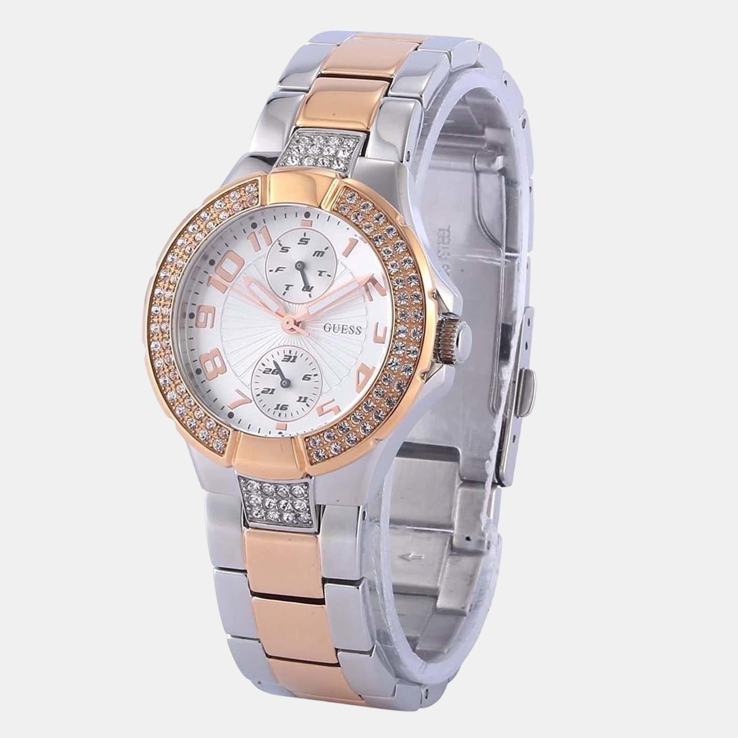 Guess Men Round Silver watch