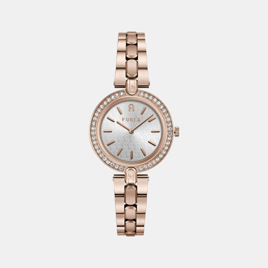 Furla Round Silver Analog watch
