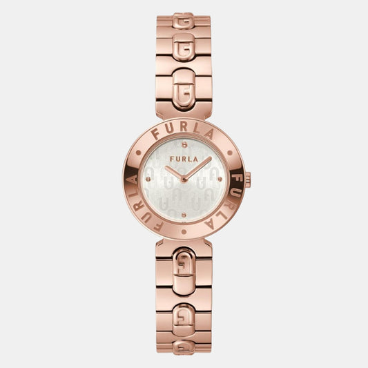 Female Rose Gold Analog Leather Watch WW00004008L3