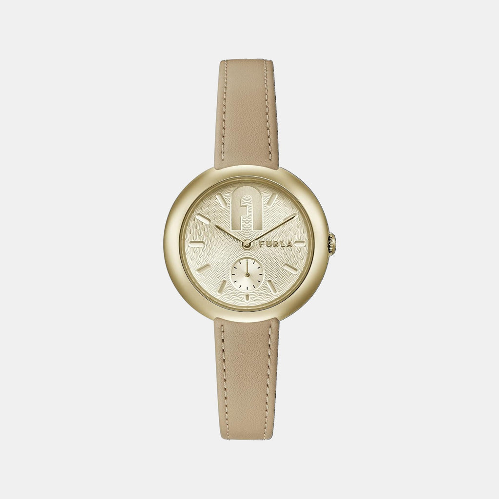 Furla Round Gold Analog watch