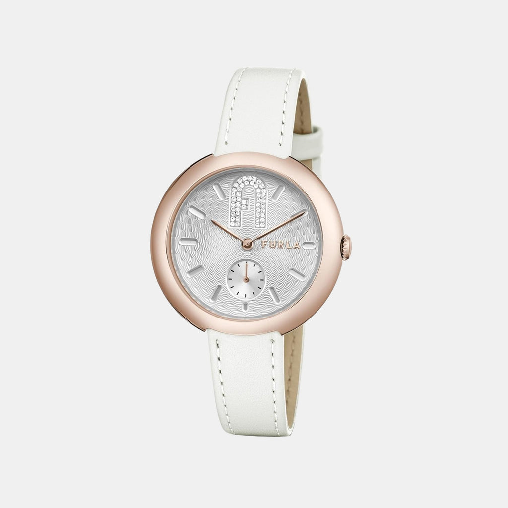 Furla Leather Silver watch