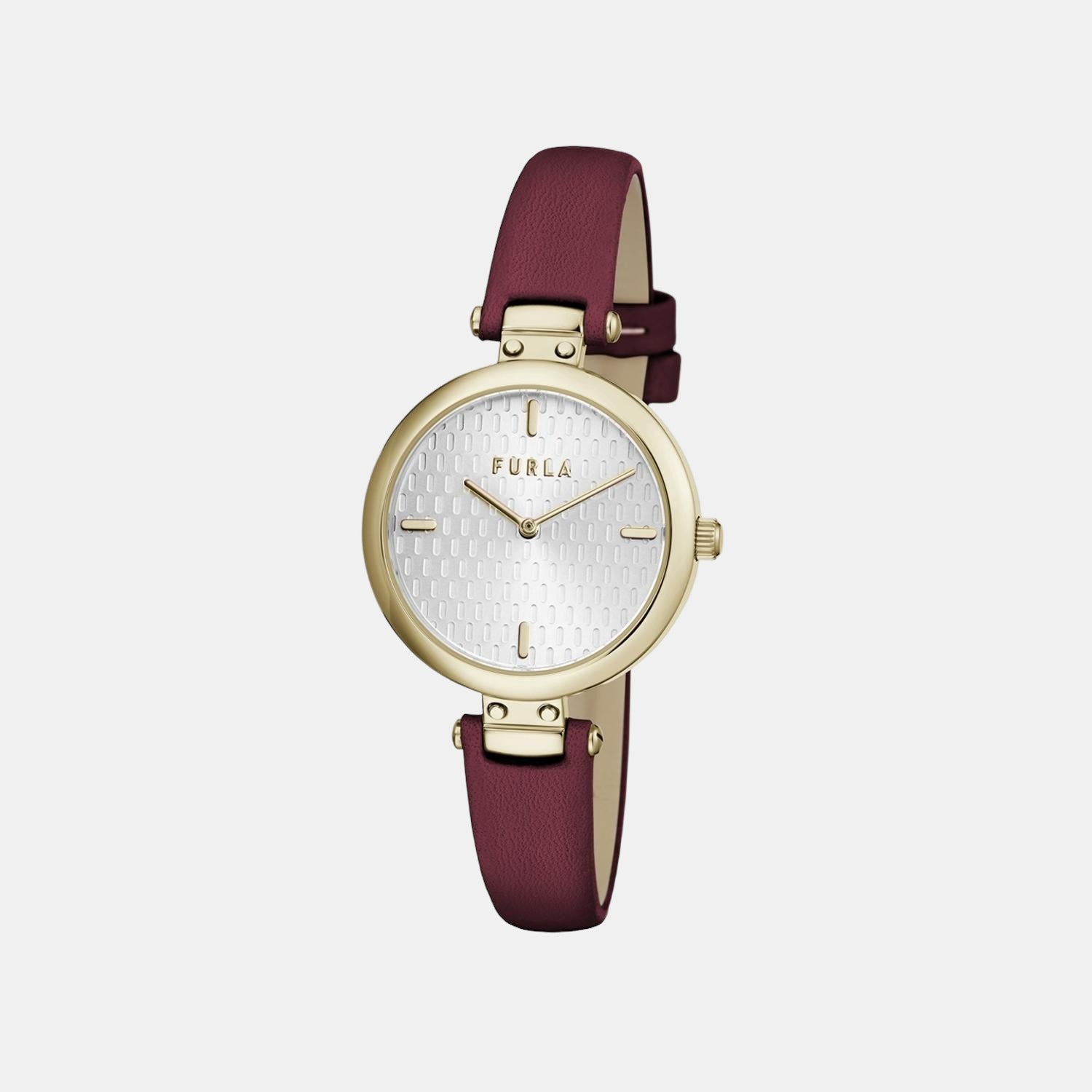 Furla Leather Silver watch