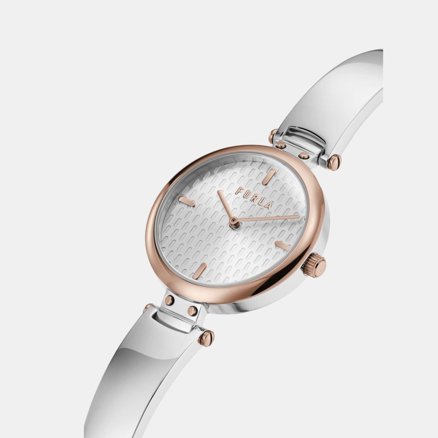 Furla Women Round Silver watch