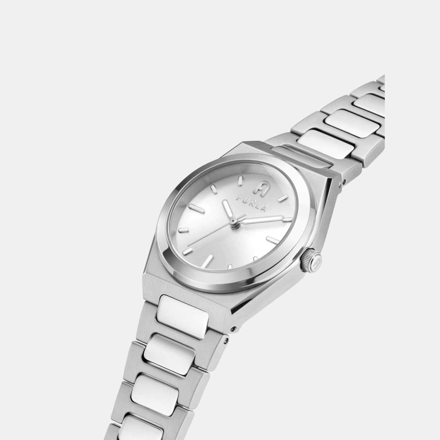 Furla Women Round Silver watch