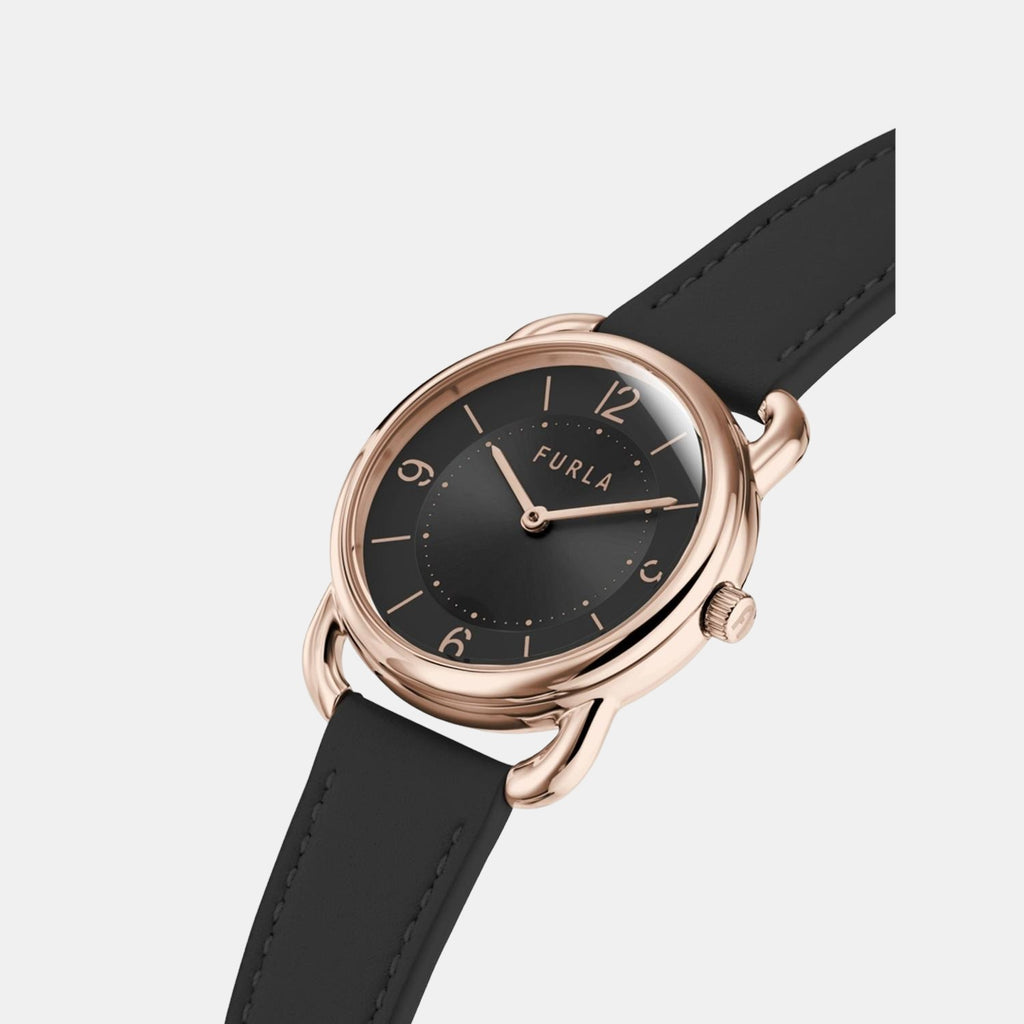 Furla Women Round Black watch