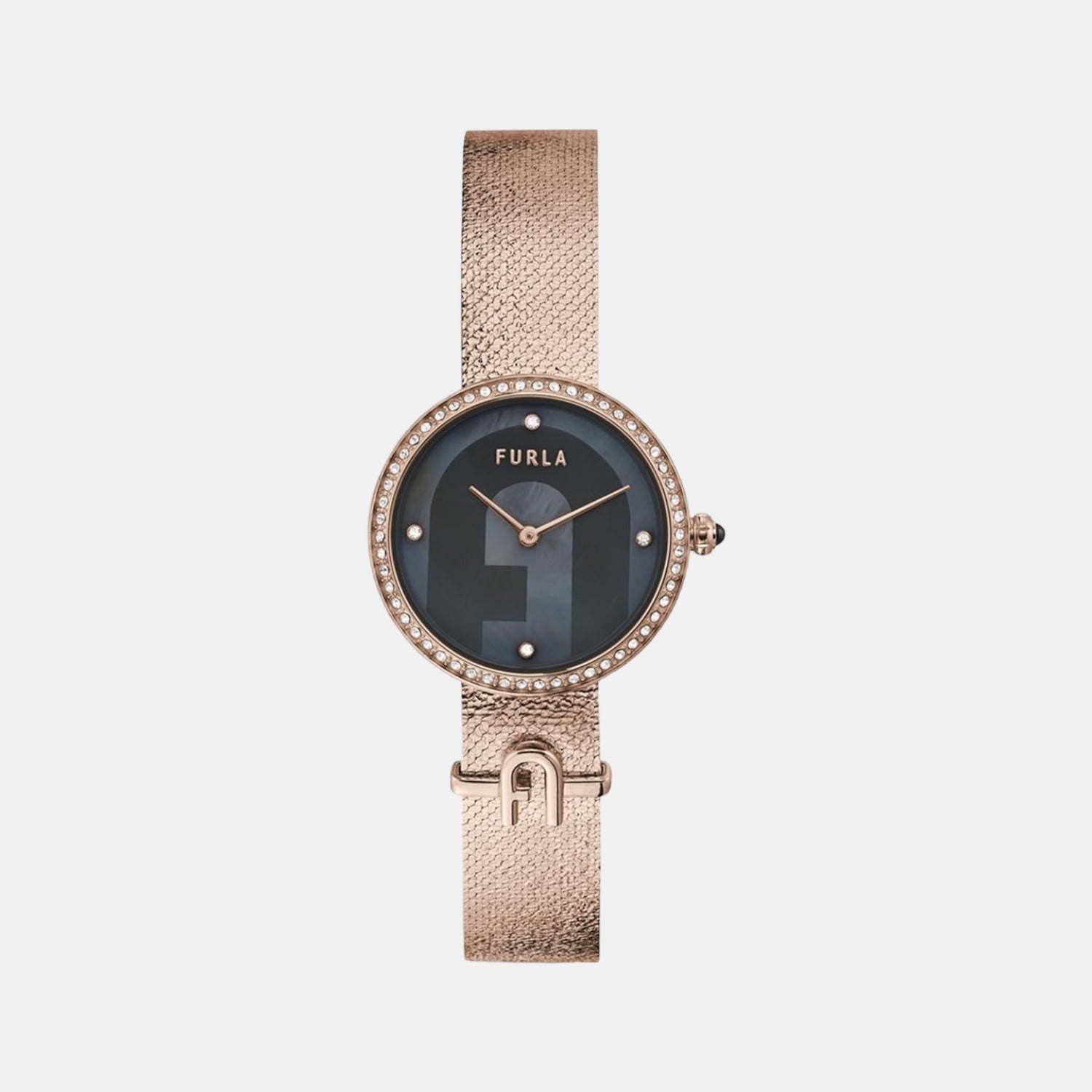 Furla Round Grey Analog watch