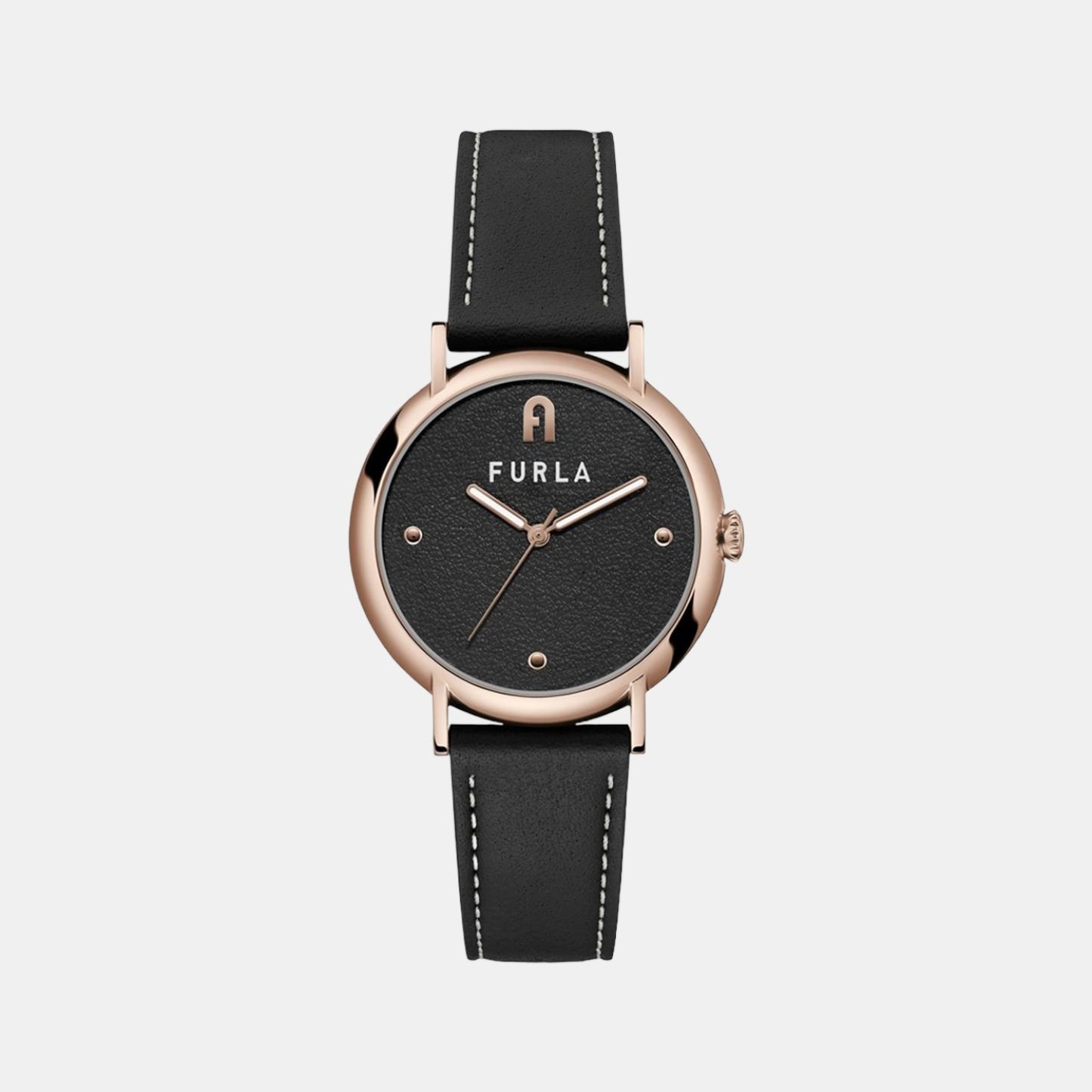 Female Black Analog Leather Watch WW00023013L3