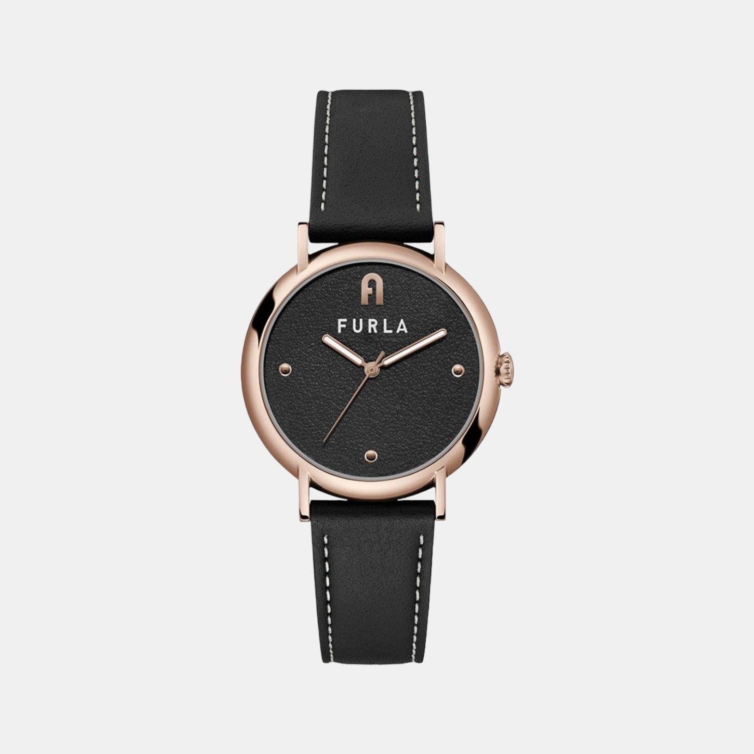 Female Black Analog Leather Watch WW00023013L3