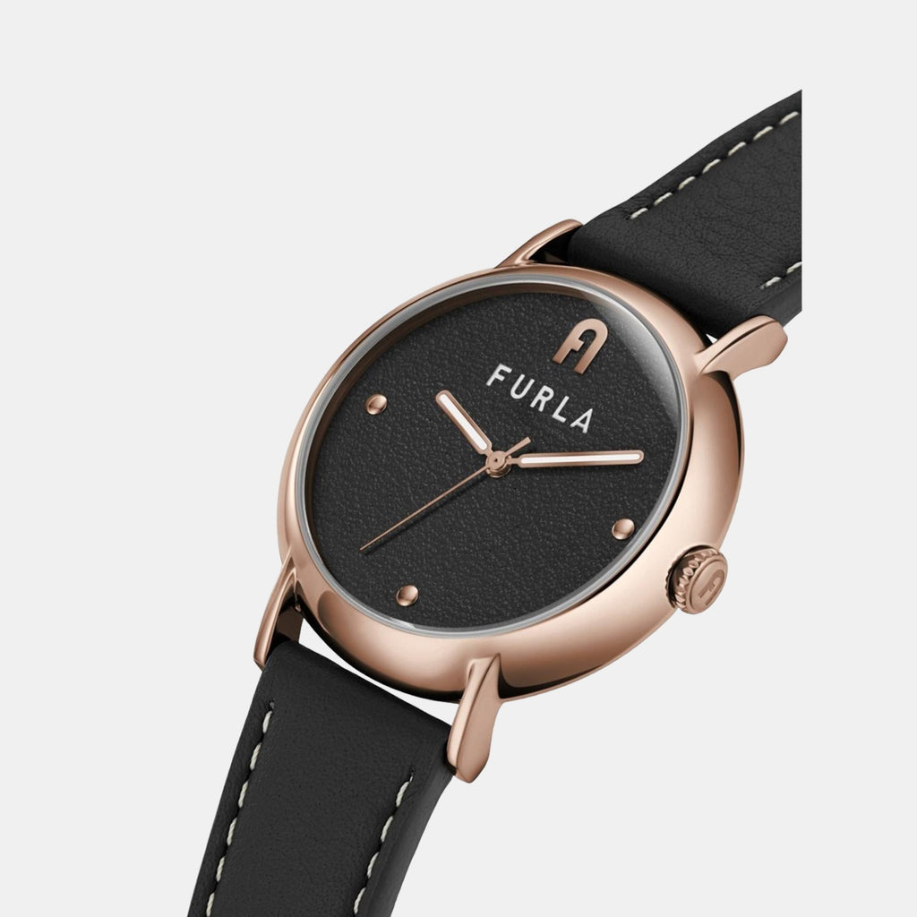 Furla Women Round Black watch