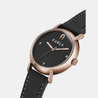 Furla Women Round Black watch