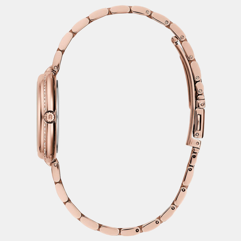 Furla Women Round Rose Gold watch