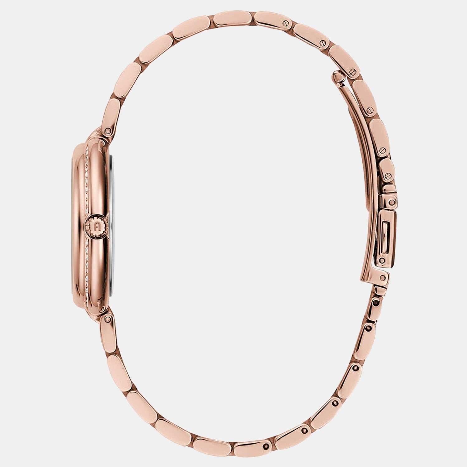 Furla Women Round Rose Gold watch