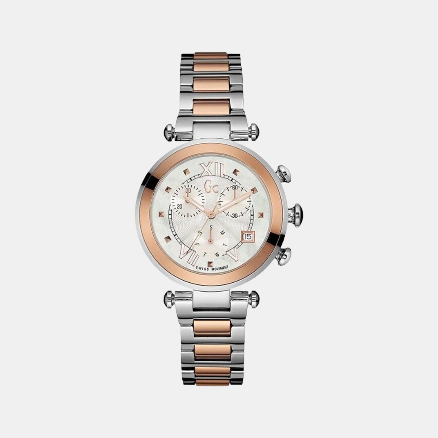 GC Round Two Tone Chronograph watch