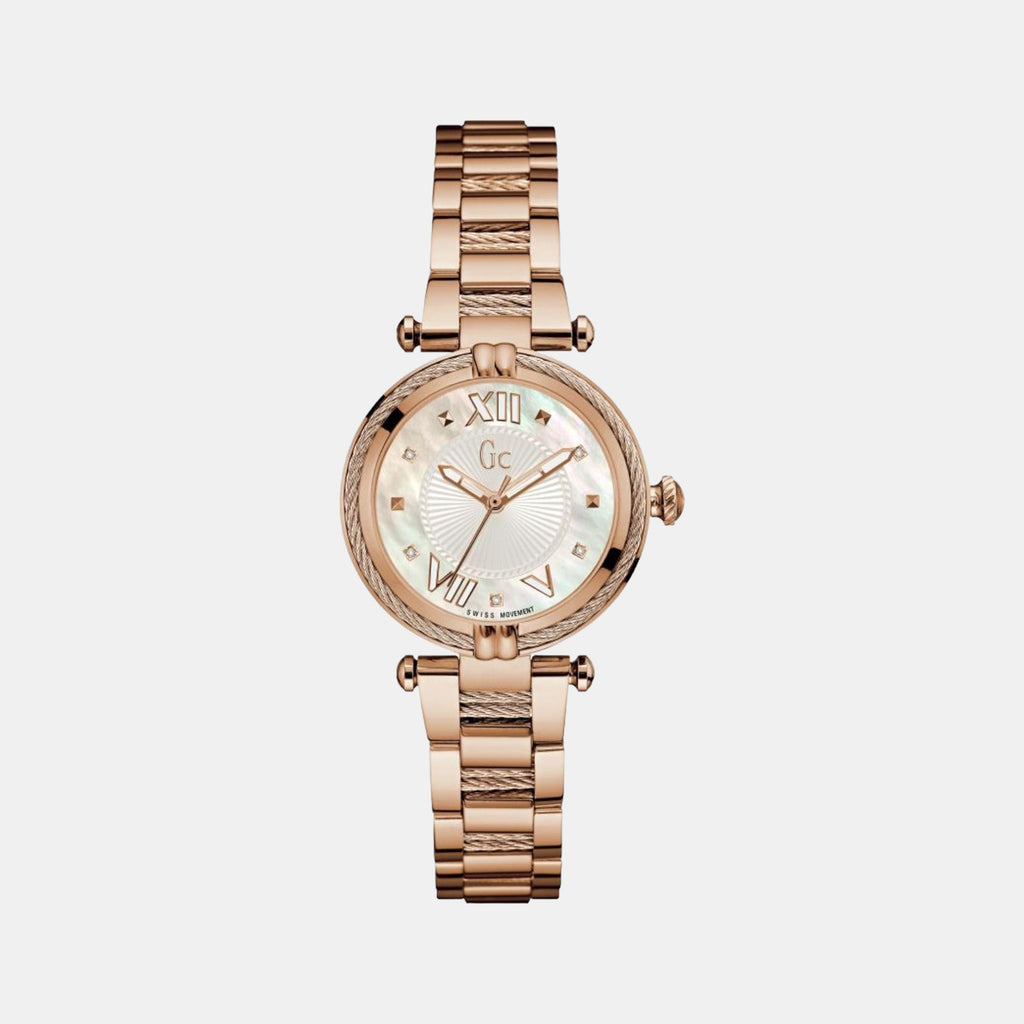 GC Round White Analog watch