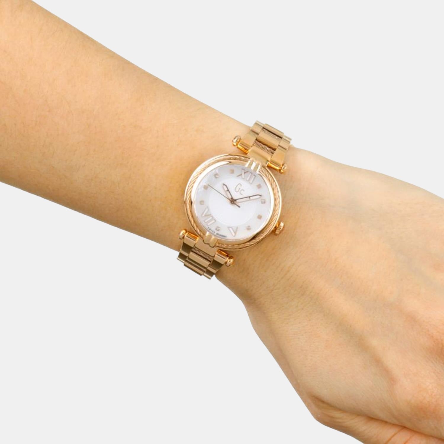 GC Women Round White watch