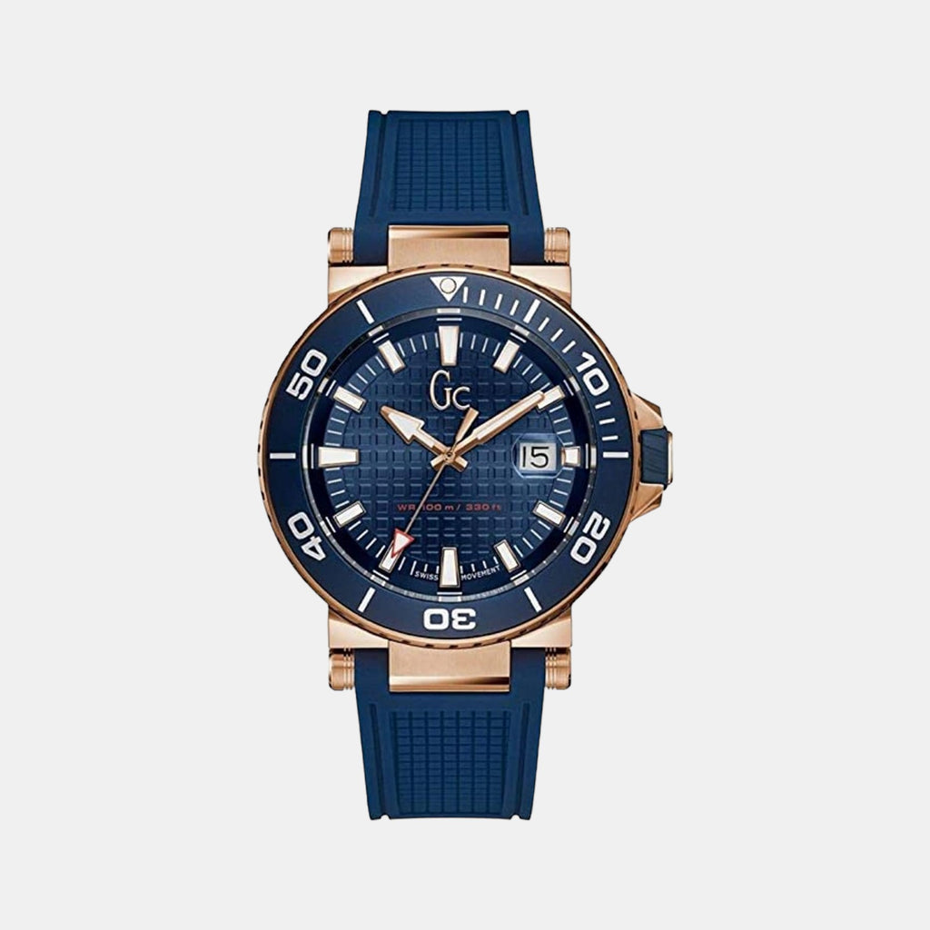 GC Round Blue Analog watch