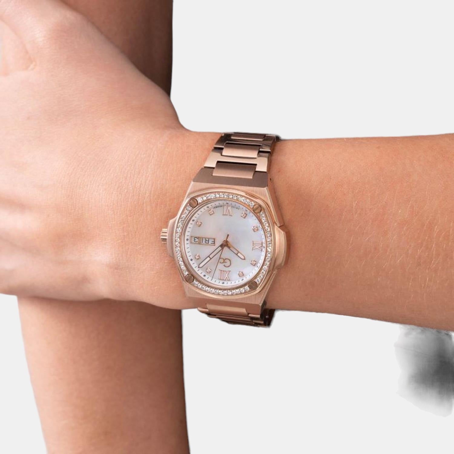 GC Female White Analog Stainless Steel Watch | GC – Just In Time