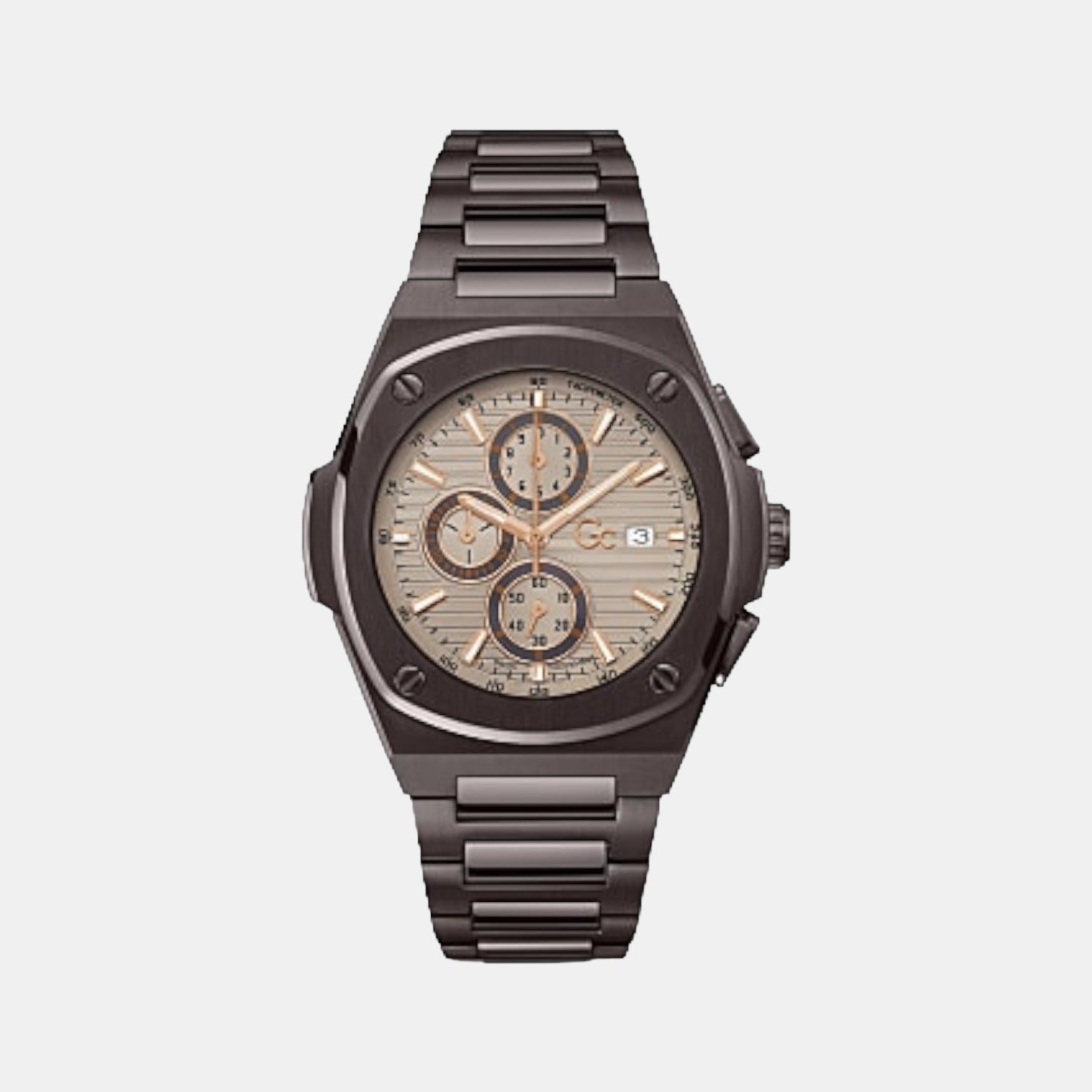GC Round Beige Chronograph watch