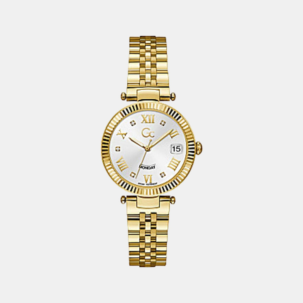 GC Round White Analog watch
