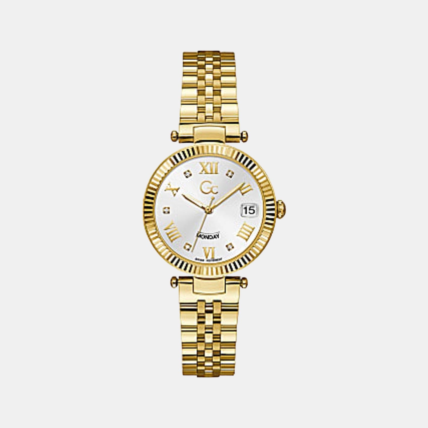 GC Round White Analog watch