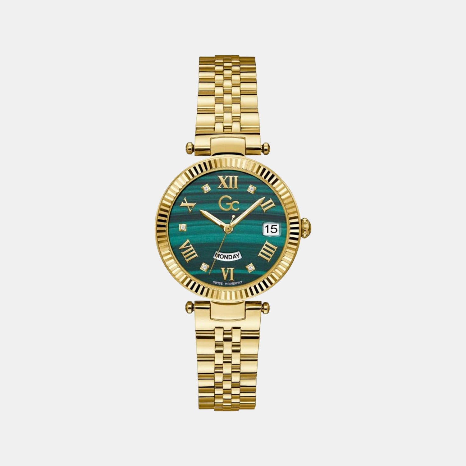 GC Round Green Analog watch