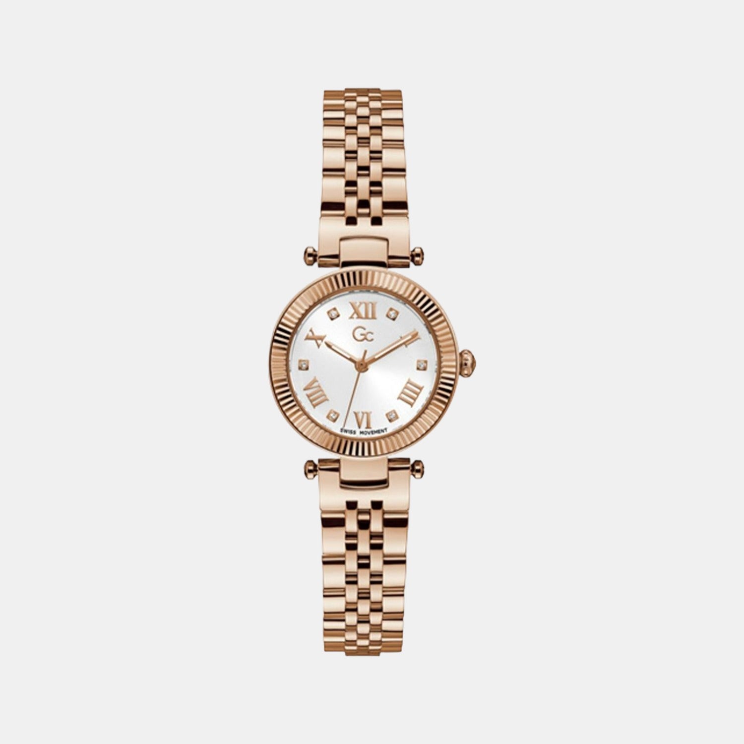 GC Round White Analog watch