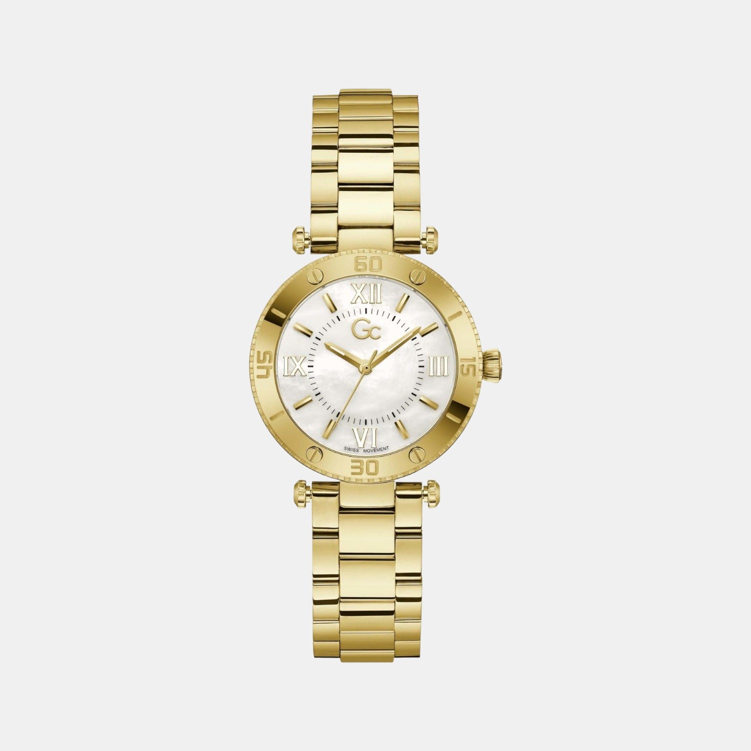 GC Round White Analog watch