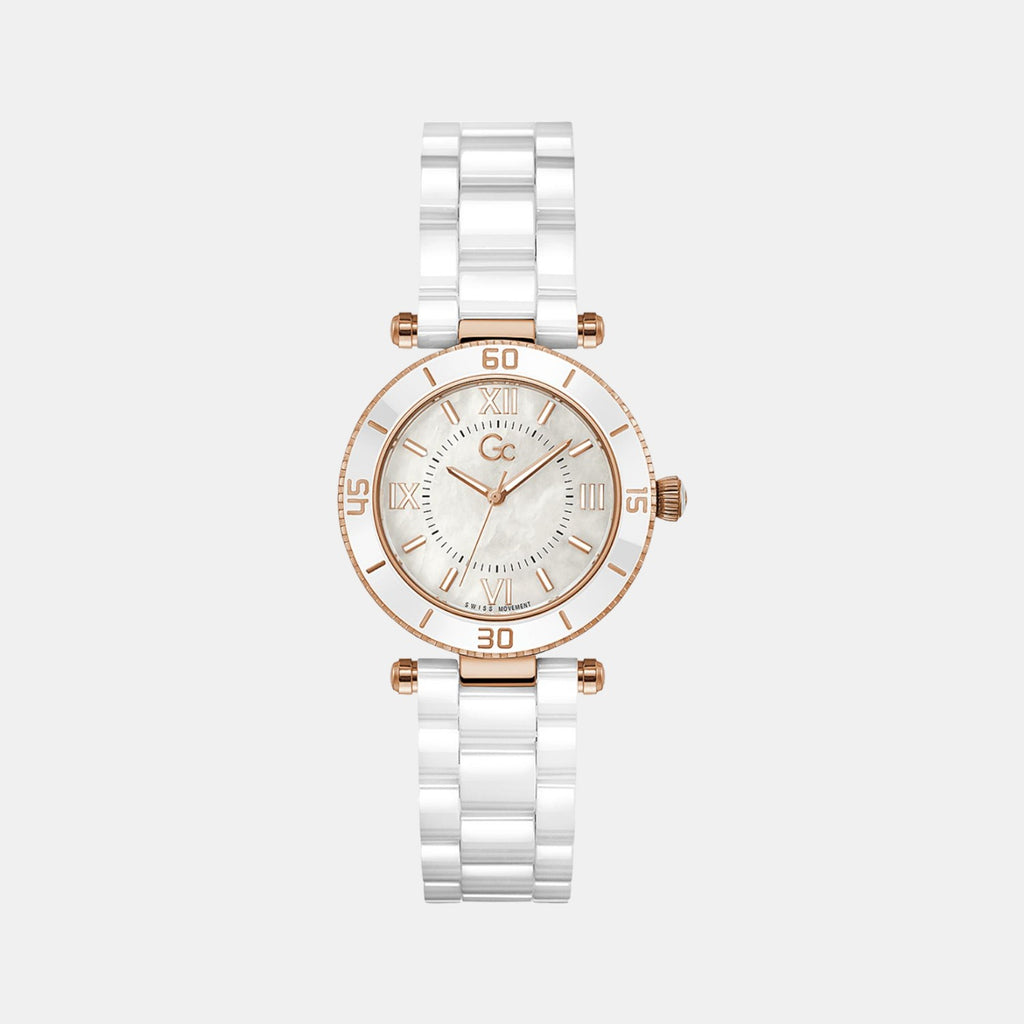 GC Round White Analog watch