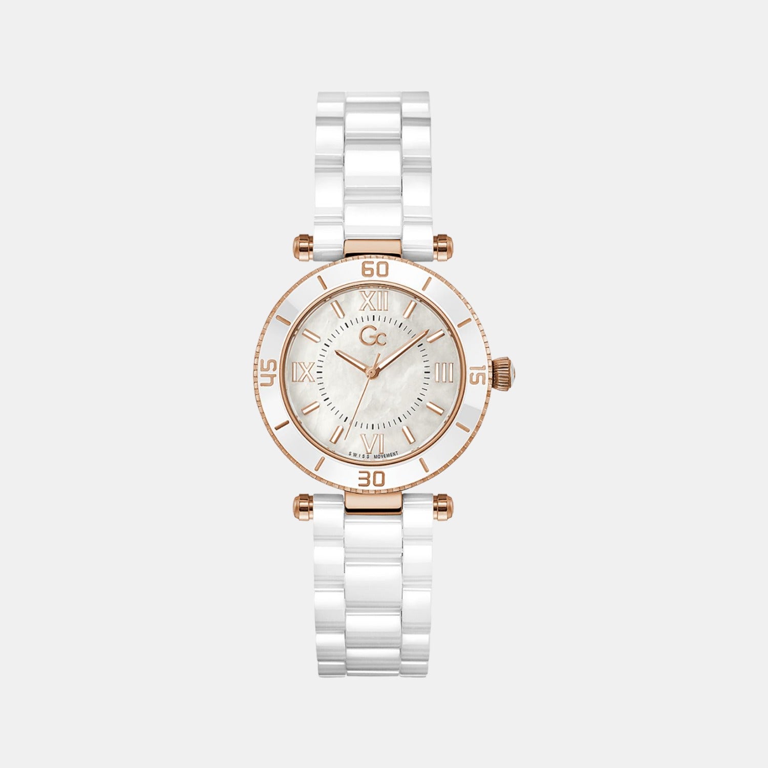 GC Round White Analog watch