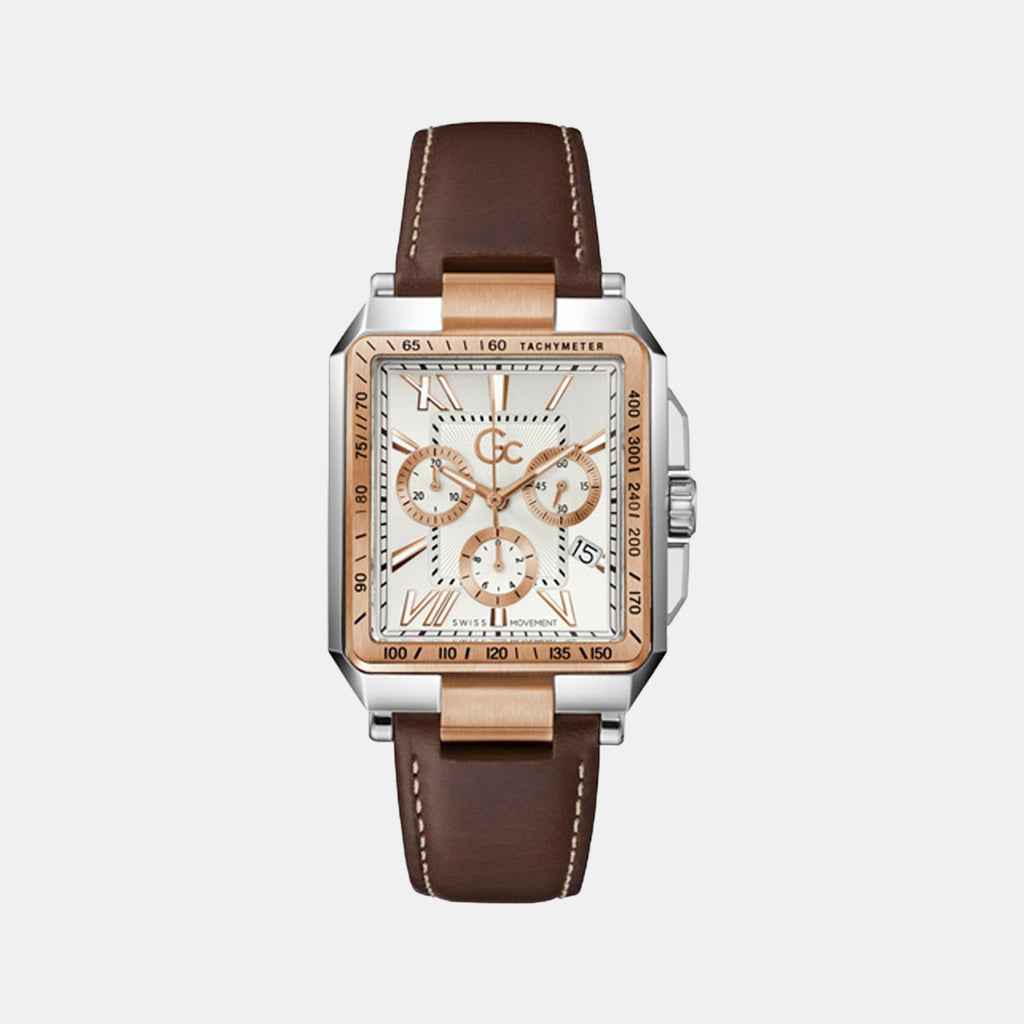 GC Rectangular White Chronograph watch