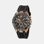 GC Round Black Chronograph watch