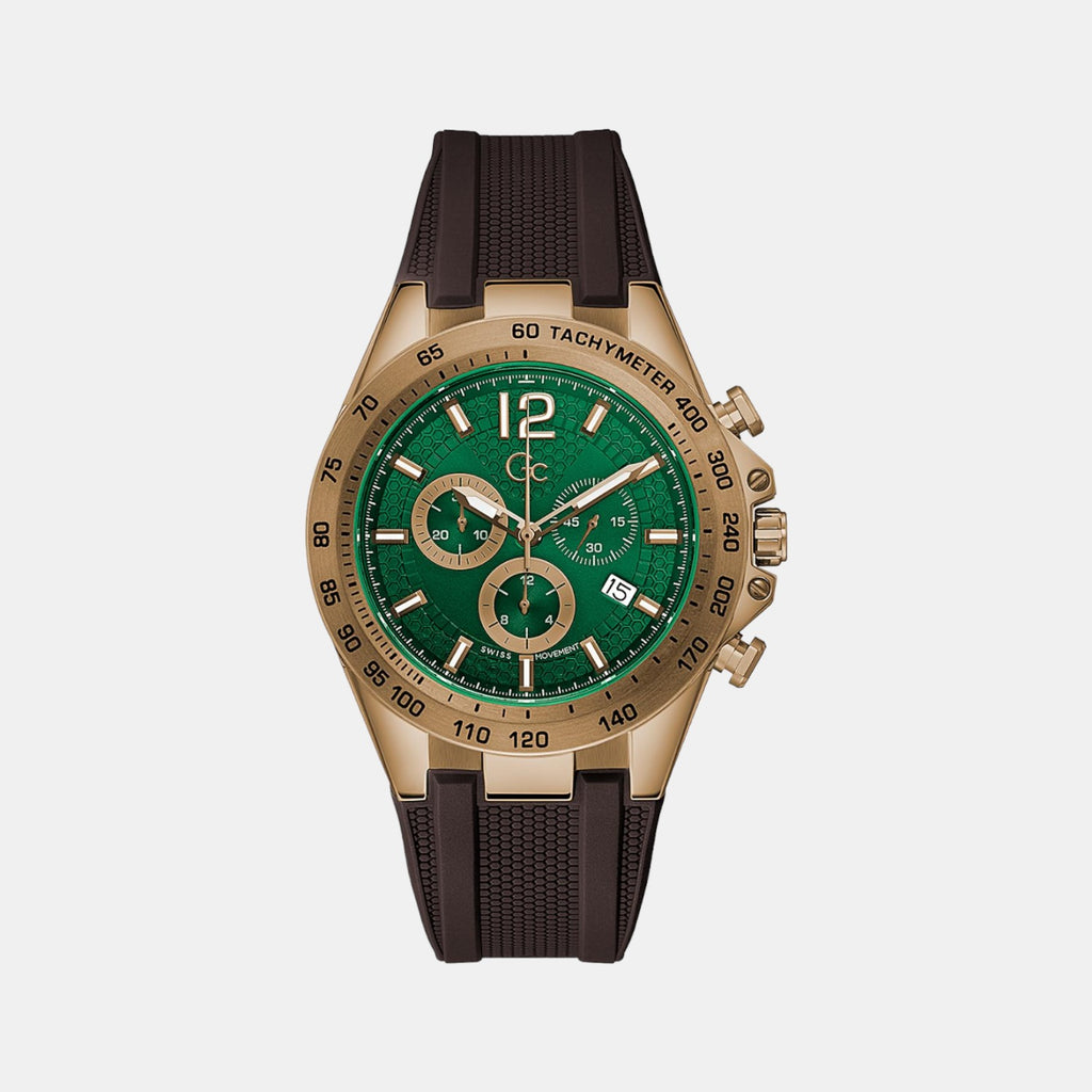GC Round Green Chronograph watch