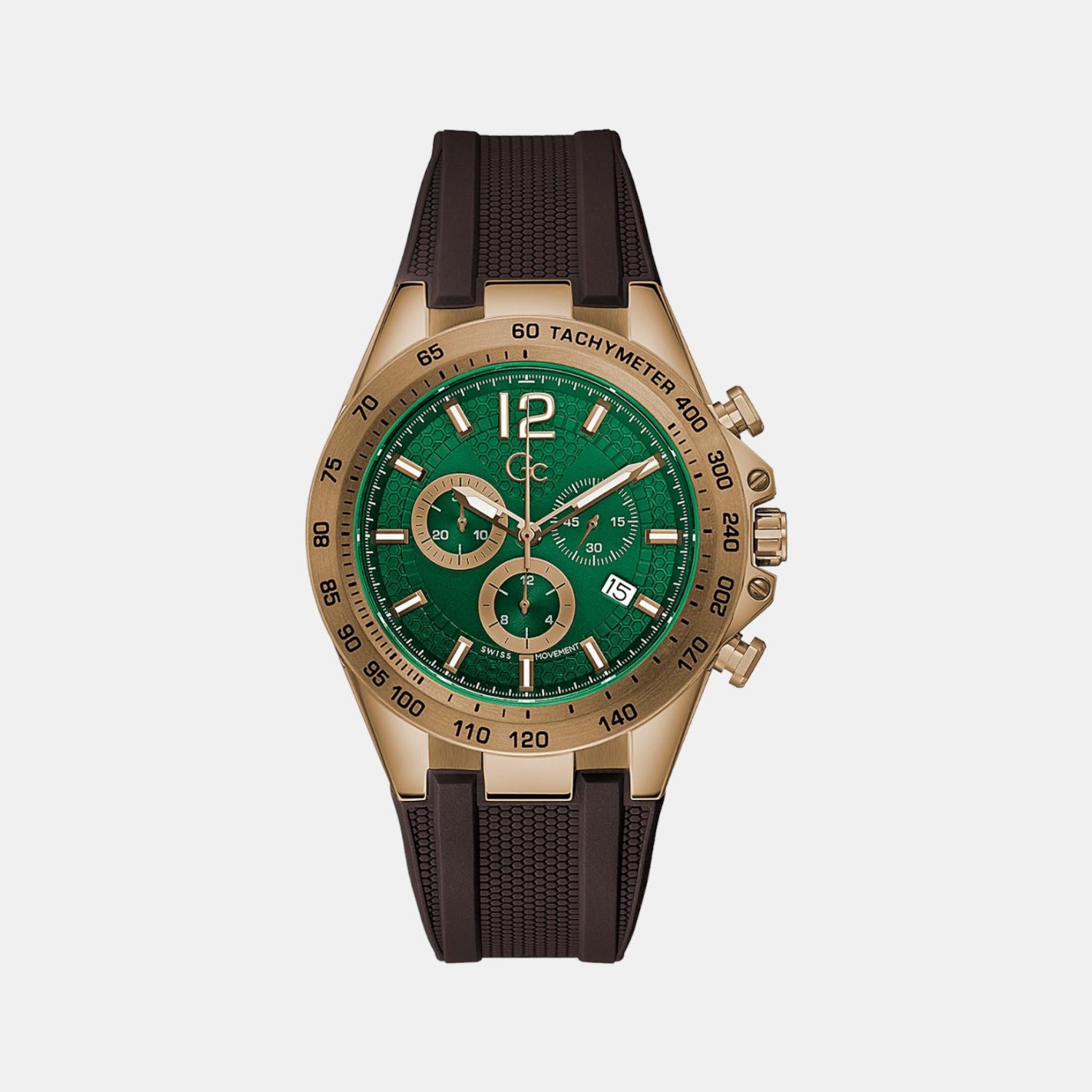 GC Round Green Chronograph watch
