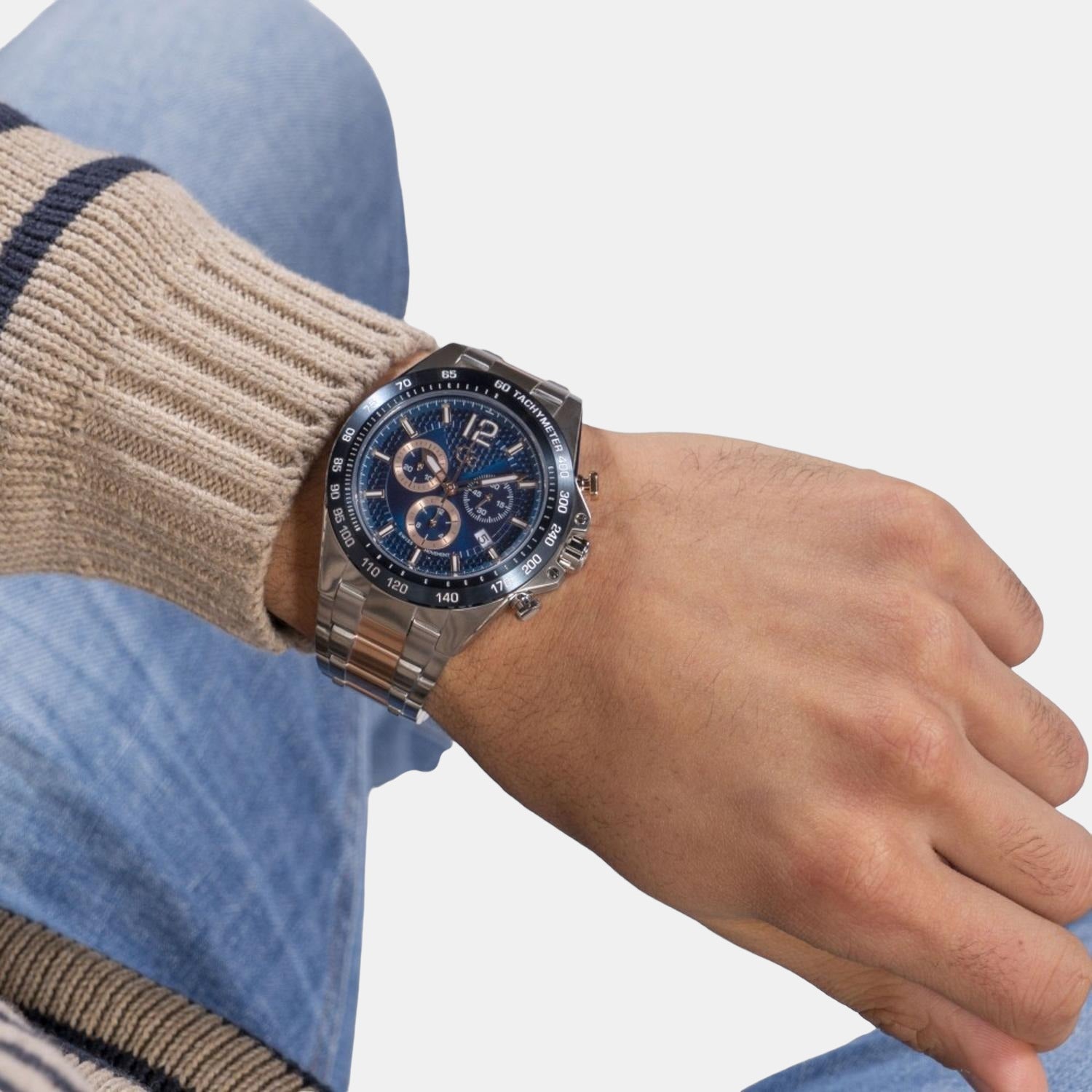 GC Stainless Steel Round watch