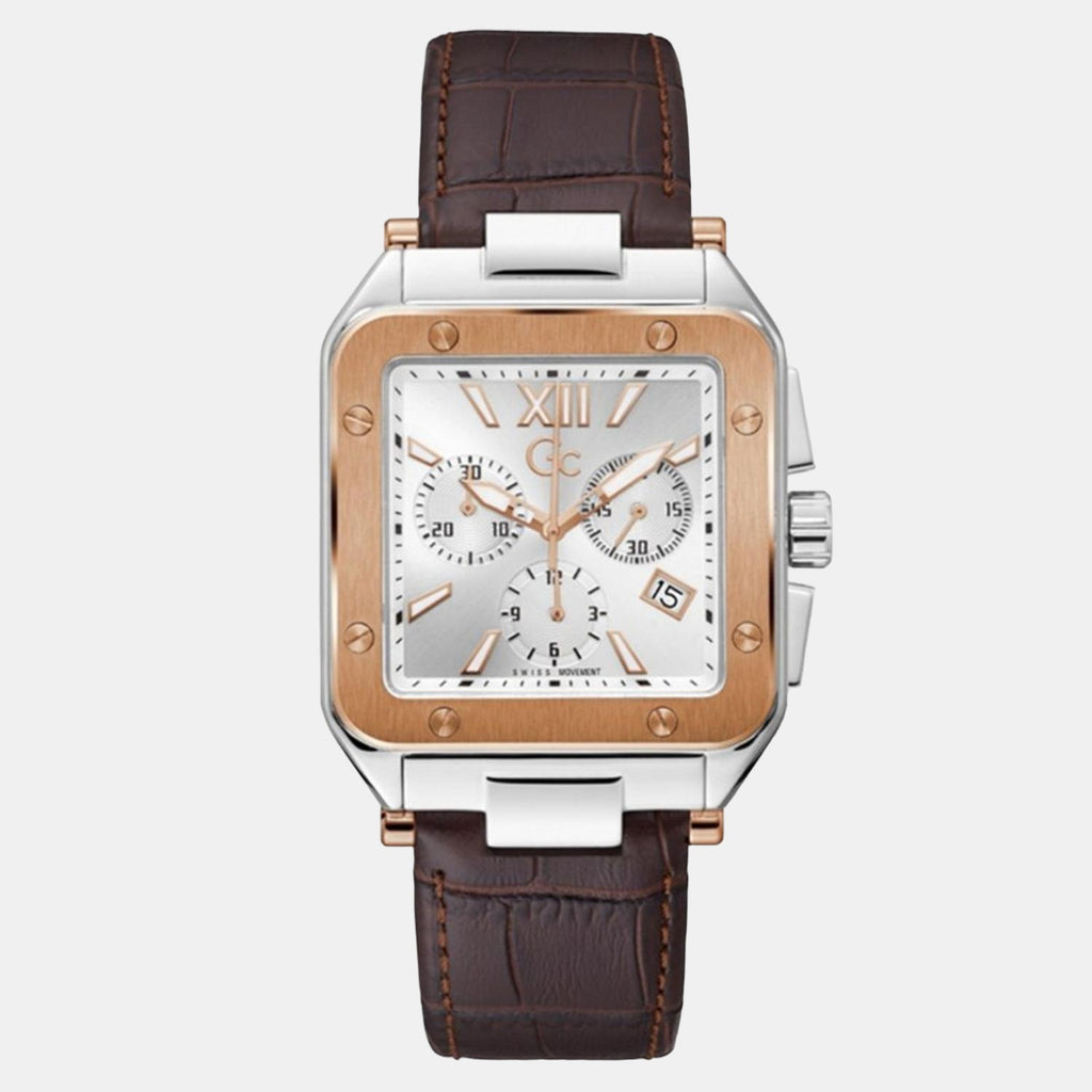 GC Square White Chronograph watch
