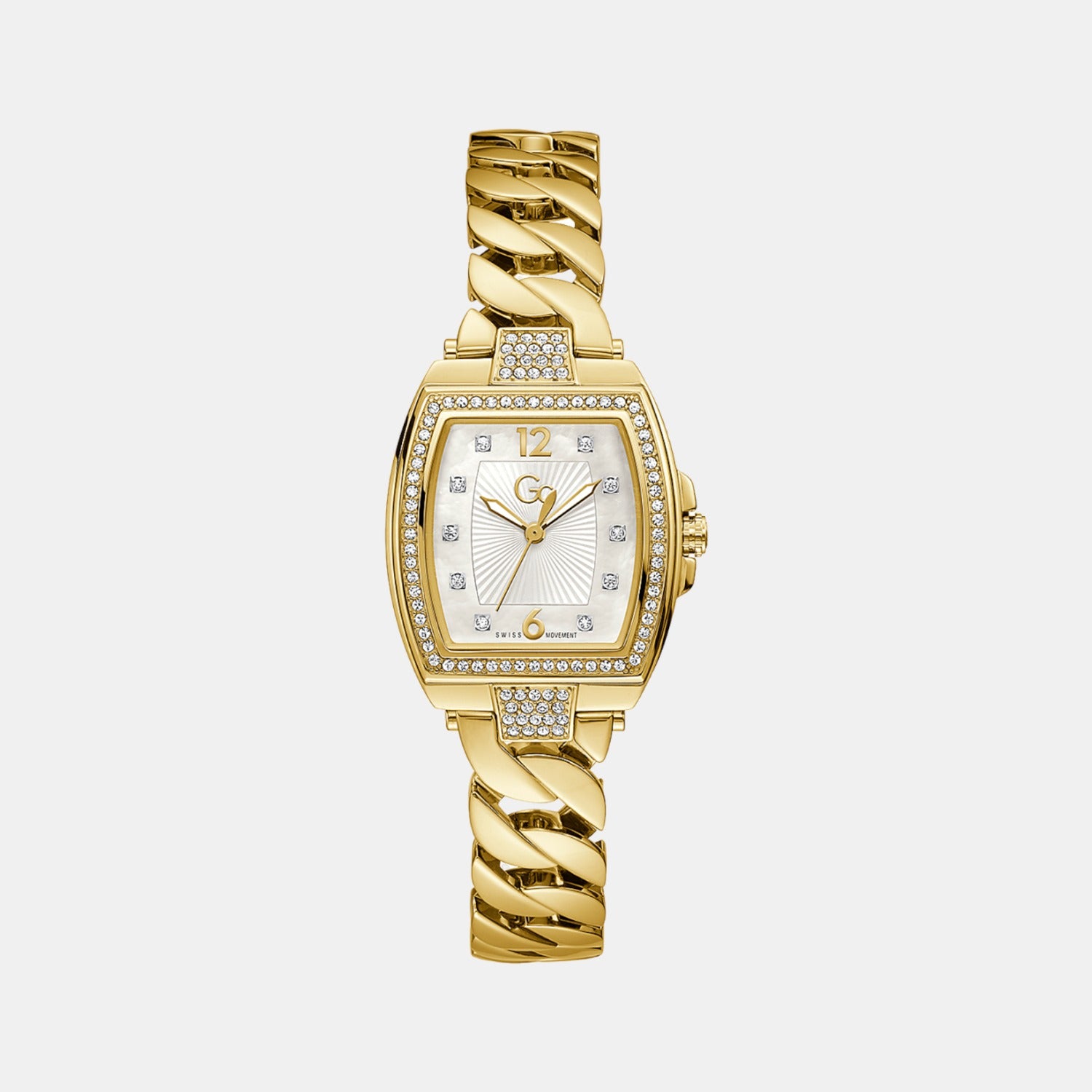 GC Rectangular Mother Of Pearl Analog watch