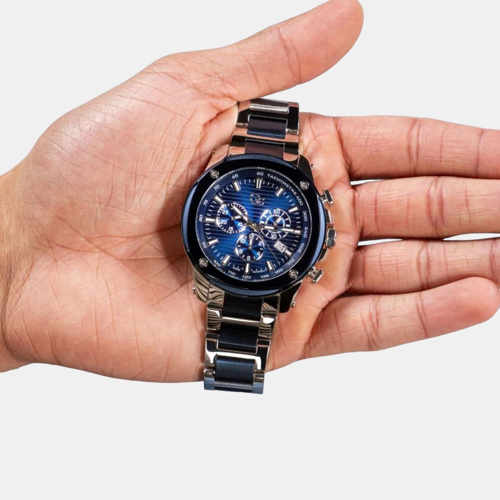 GC 45 mm Silver Quartz watch