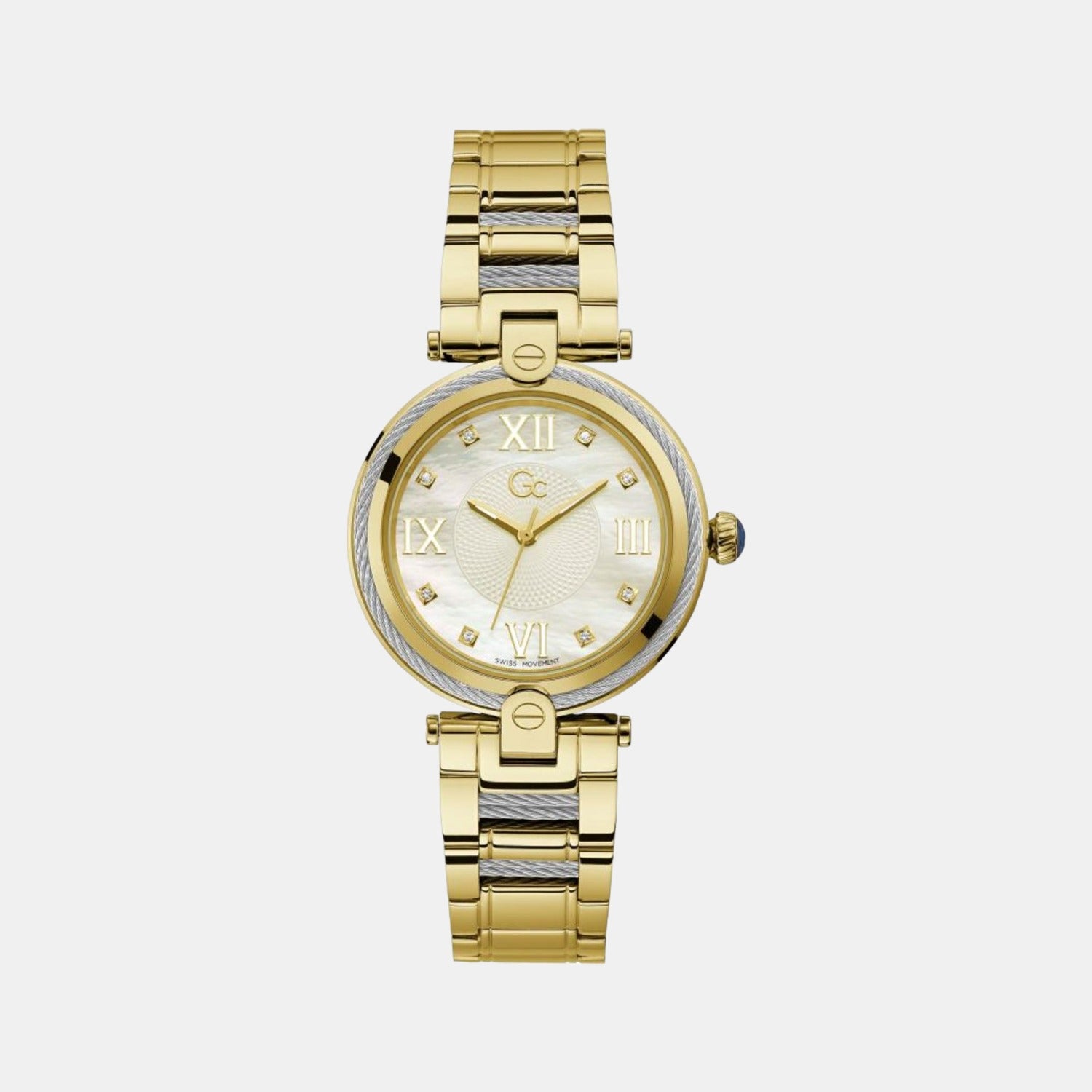 GC Round White Analog watch