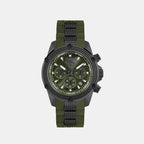Plein Sports Round Green Chronograph watch