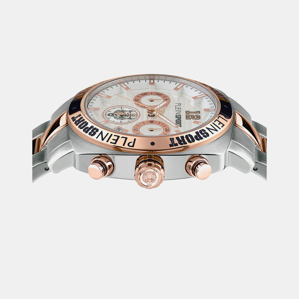 Plein Sports Men Round White watch