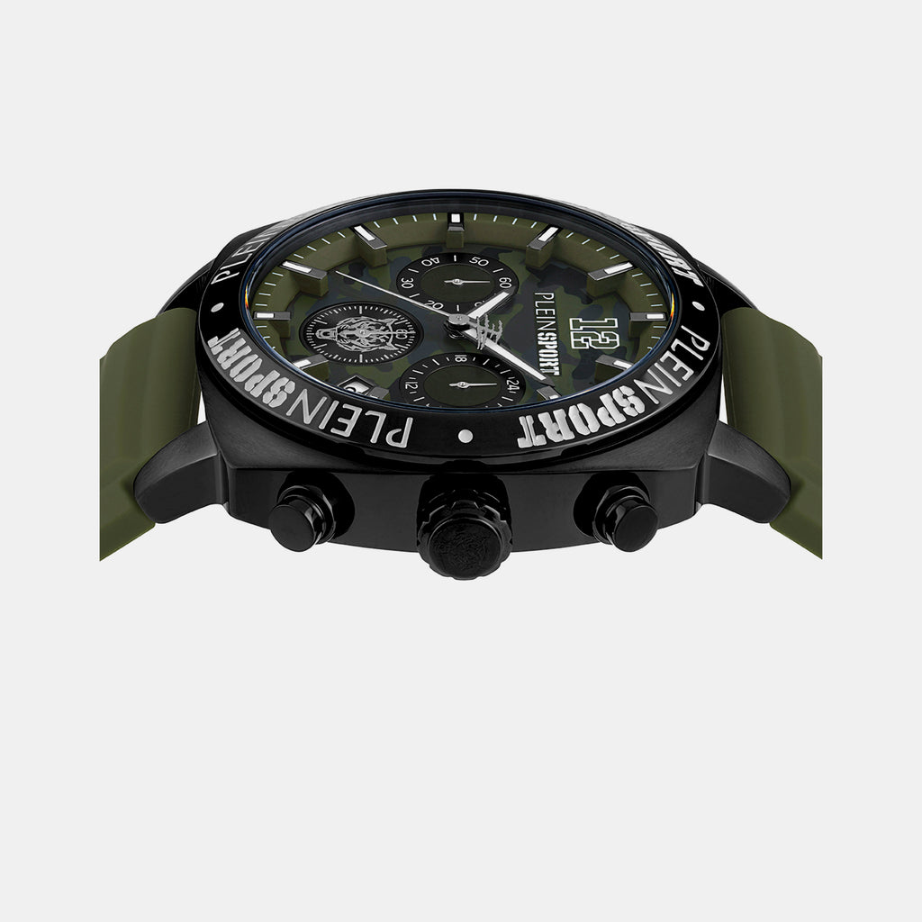 Plein Sports Men Round Green watch