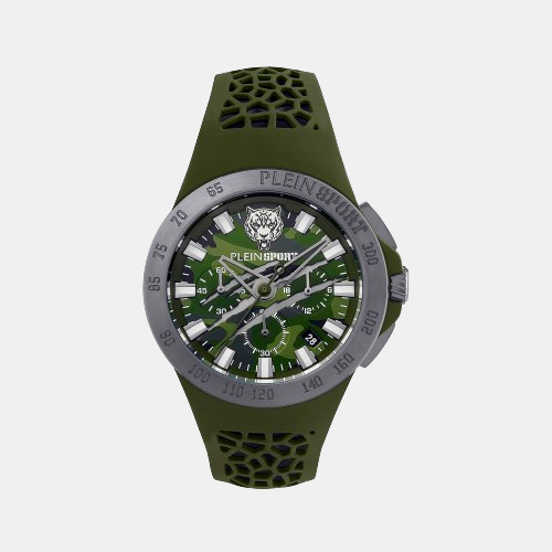 Plein Sports Round Green Chronograph watch